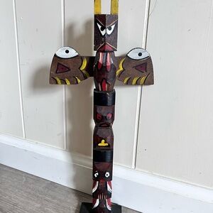 Vintage Wooden Totem Pole
